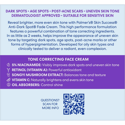 Anti-Dark Spot Fade Cream, for Oily Skin