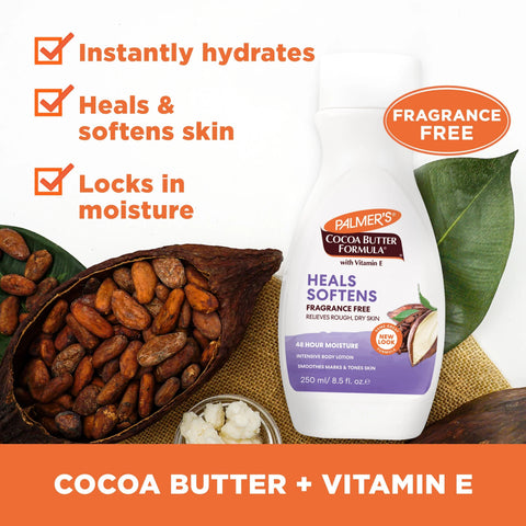 Heals & Softens Cocoa Butter Body Lotion, Fragrance Free