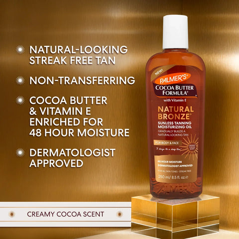 Natural Bronze Sunless Tanning Moisturizing Oil