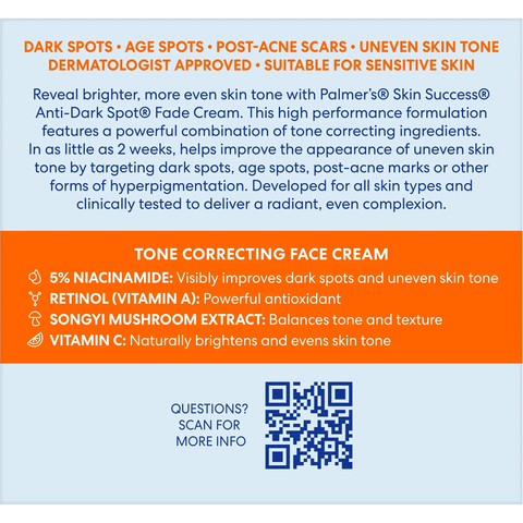 Anti-Dark Spot Fade Cream, for all Skin Types
