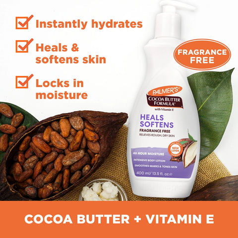Heals & Softens Cocoa Butter Body Lotion, Fragrance Free