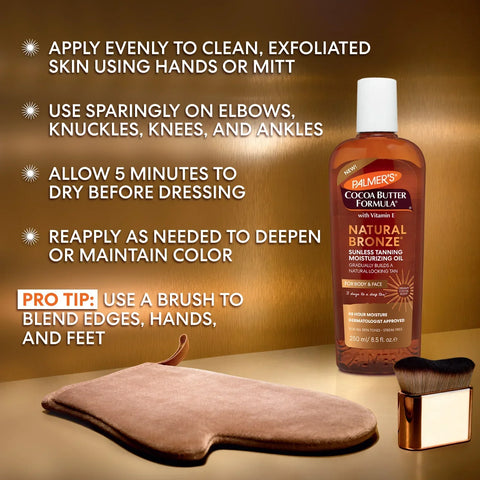 Natural Bronze Sunless Tanning Moisturizing Oil
